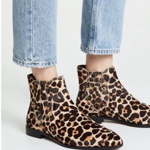 Rebecca Minkoff NWOB! Maydsin Leopard Vacuno Leather Ankle Boots Size 9